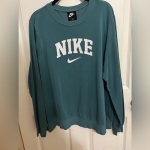 Blue Plus Size Nike Crewneck Sweatshirt